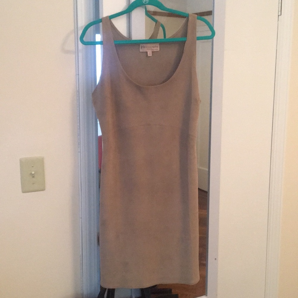 Tan suede dress